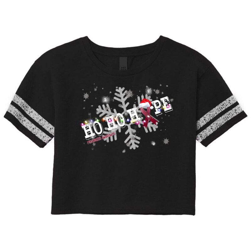 Meningitis Fighter Meningitis Awareness - Ho Ho Hope Cure Christmas Scorecard Crop Tee by kerchingparticular | Artistshot