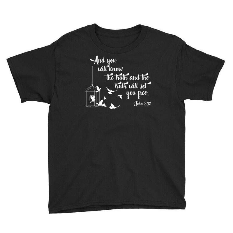 Christian Bible Bird Cage Truth Shall Set You Free Birds Youth Tee | Artistshot