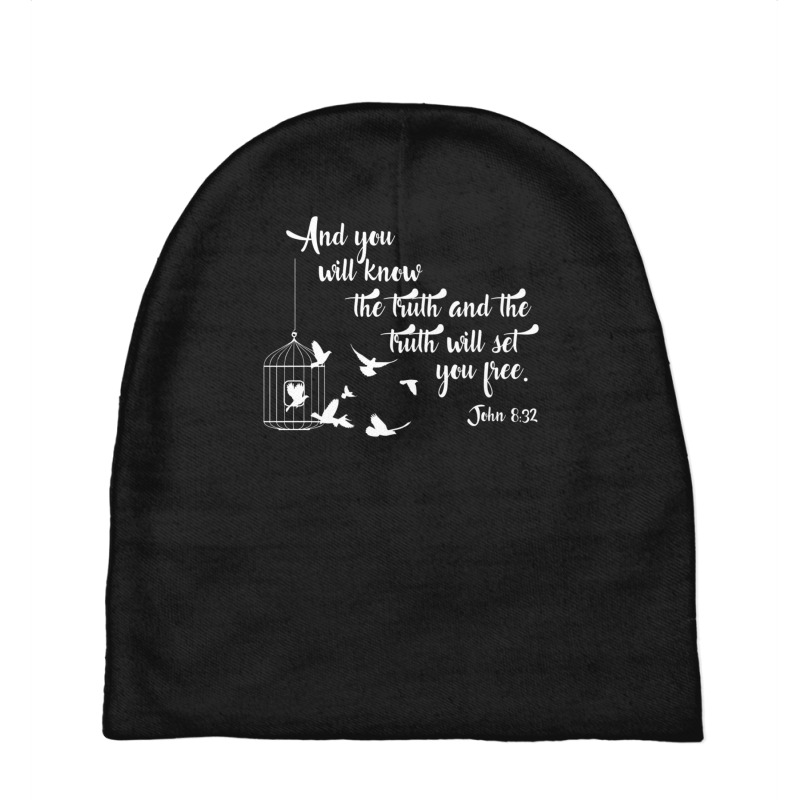 Christian Bible Bird Cage Truth Shall Set You Free Birds Baby Beanies | Artistshot