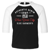 New York City Born In 1958 Authentic Vintage Birthday Tank Top Toddler 3/4 Sleeve Tee | Artistshot