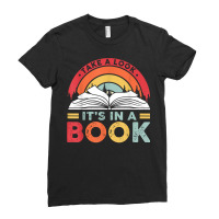 Take A Look It's In A Book Reading Vintage Retro Rainbow T Shirt Ladies Fitted T-shirt | Artistshot