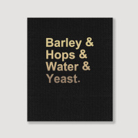 Barley Hops Water Yeast Portrait Canvas Print | Artistshot