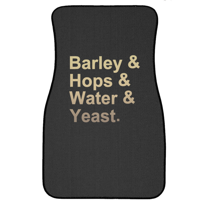 Barley Hops Water Yeast Front Car Mat | Artistshot