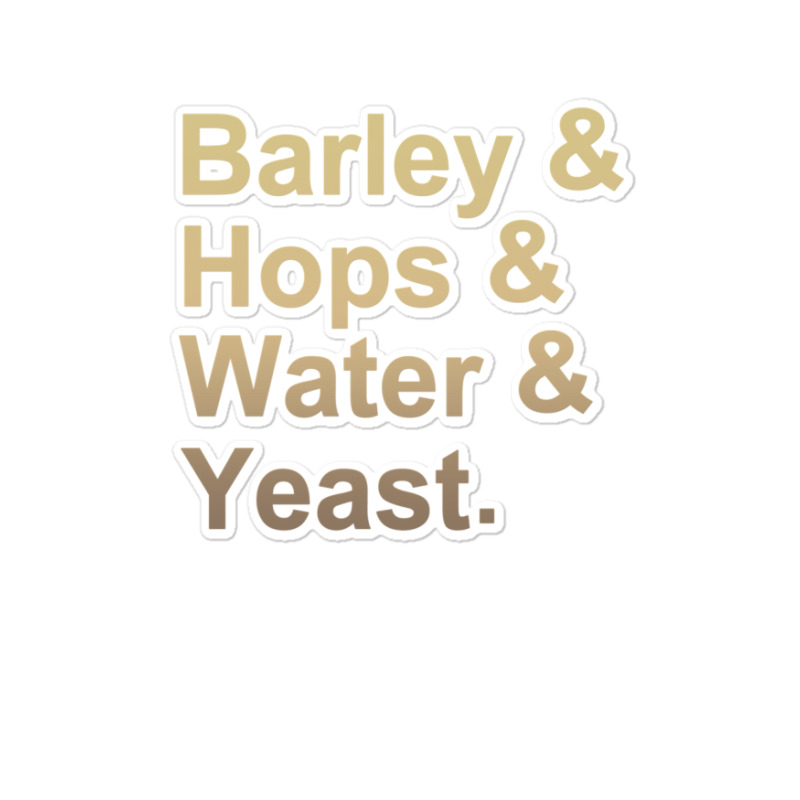 Barley Hops Water Yeast Sticker | Artistshot