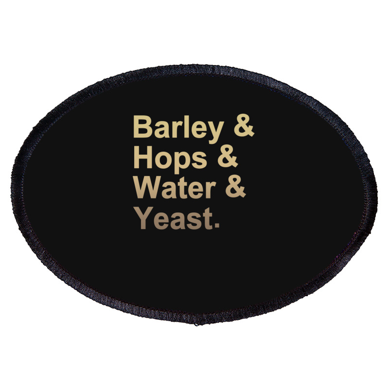 Barley Hops Water Yeast Oval Patch | Artistshot