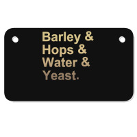 Barley Hops Water Yeast Motorcycle License Plate | Artistshot