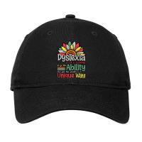 Dyslexia Is Not Disability Dyslexia Awareness Silver Ribbon Adjustable Cap | Artistshot