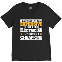 Funny Electrician Art For Men Dad Electronics Engineering V-neck Tee | Artistshot