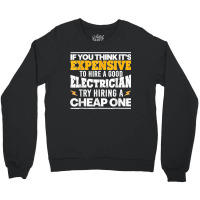 Funny Electrician Art For Men Dad Electronics Engineering Crewneck Sweatshirt | Artistshot