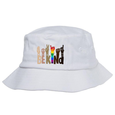 Be Kind Rainbow Bucket Hat Designed By Wildern