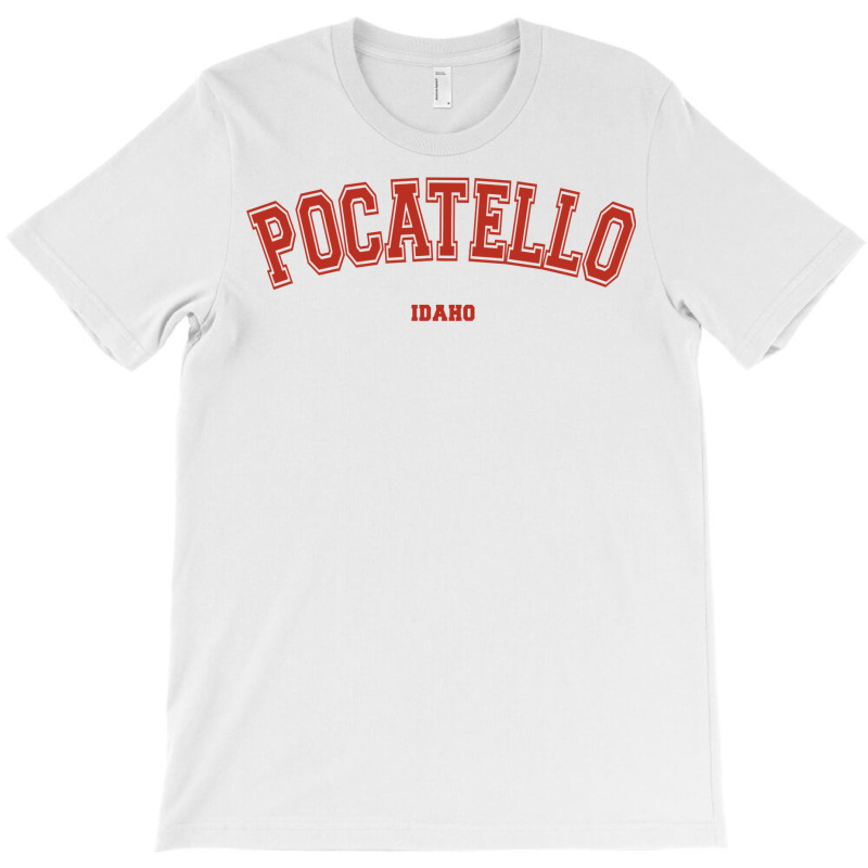 Pocatello Idaho Id Red Letter Graphic On Pocatello Sweatshirt T-shirt | Artistshot