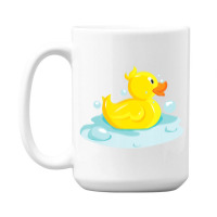 Cute Yellow Duck Rubber Ducky Duckie Bathtub Party Day 15 Oz Coffee Mug | Artistshot