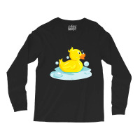 Cute Yellow Duck Rubber Ducky Duckie Bathtub Party Day Long Sleeve Shirts | Artistshot