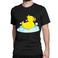 Cute Yellow Duck Rubber Ducky Duckie Bathtub Party Day Classic T-shirt | Artistshot