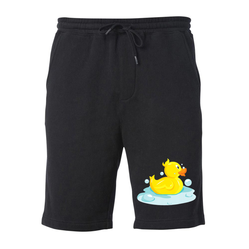 Cute Yellow Duck Rubber Ducky Duckie Bathtub Party Day Fleece Short | Artistshot