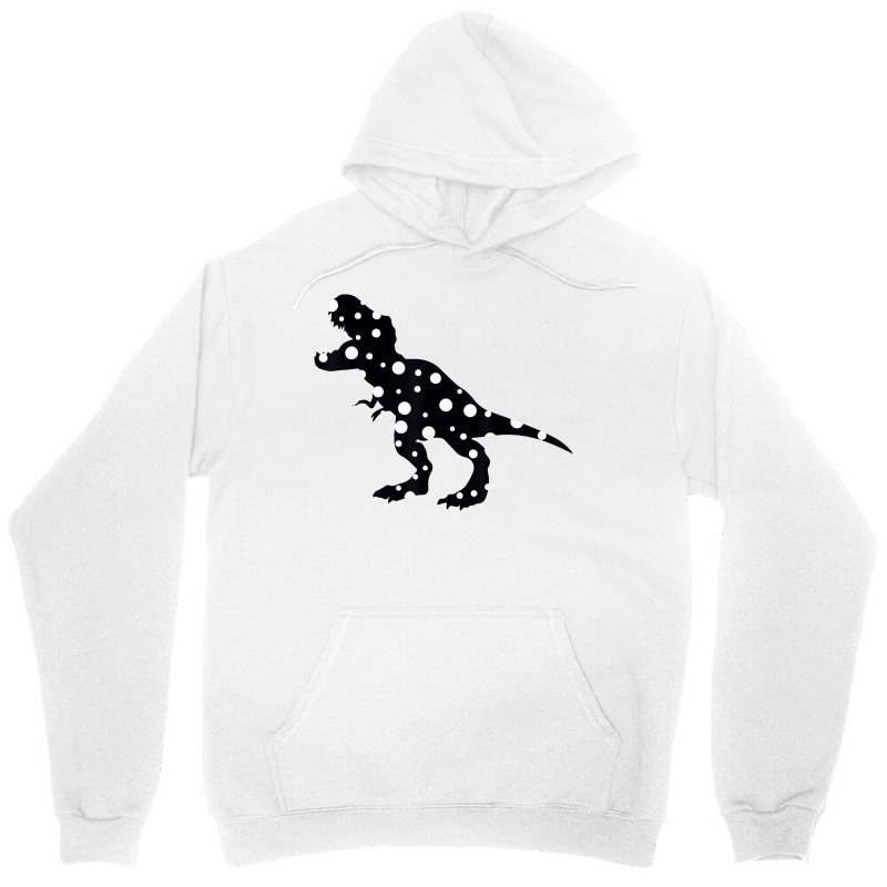 Polka Dot T Rex Dinosaur International Dot Day White & Black T Shirt Unisex Hoodie | Artistshot