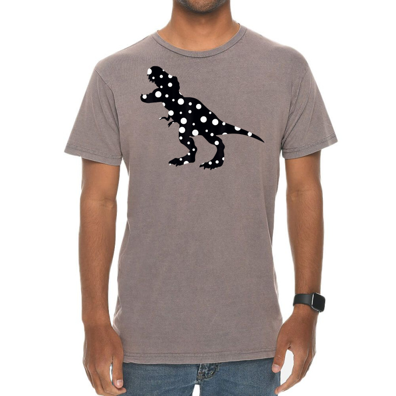 Polka Dot T Rex Dinosaur International Dot Day White & Black T Shirt Vintage T-shirt | Artistshot