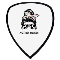 Mother Heifer Farmer Mom Cow Messy Bun Hair Bandana Cow T Shirt Shield S Patch | Artistshot