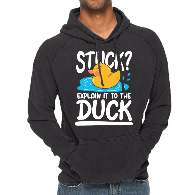 Duck,lover,stuck,explain,it,to,the,duck,family,funny,fatherday,father, Vintage Hoodie | Artistshot