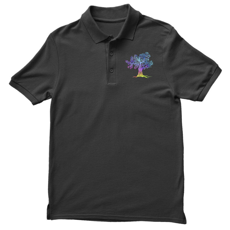 Colorful Beautiful Life Vintage Tree Gift Idea Men's Polo Shirt | Artistshot