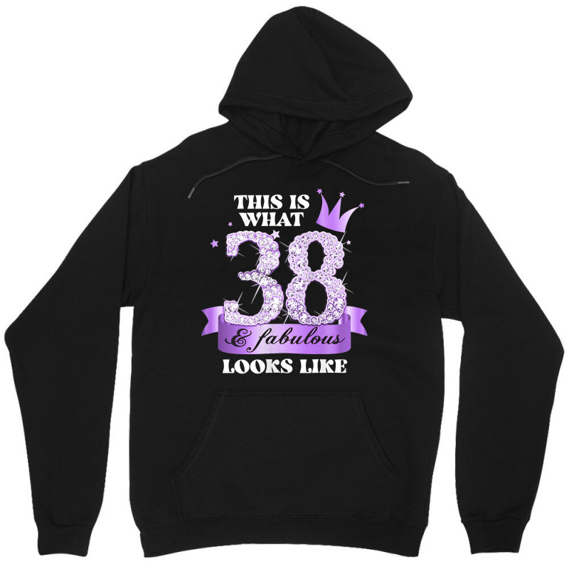 Womens 38 & Fabulous I Purple Lilac Black Party Group Photo Outfit Tan Unisex Hoodie by cm-arts | Artistshot