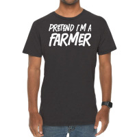 Pretend I'm A Farmer costume Halloween Lazy Easy T Shirt Vintage T-shirt | Artistshot