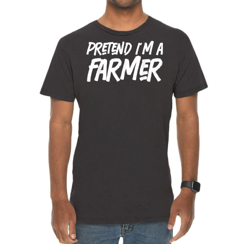 Pretend I'm A Farmer costume Halloween Lazy Easy T Shirt Vintage T-shirt | Artistshot