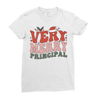 Merry Principal Christmas School Principal Xmas Party Premium T Shirt Ladies Fitted T-shirt | Artistshot