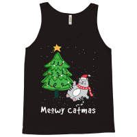 Meowy Catmas Cat Christmas Tree Xmas Meowy Catmas Cat Christmas Tree X Tank Top | Artistshot