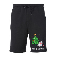 Meowy Catmas Cat Christmas Tree Xmas Meowy Catmas Cat Christmas Tree X Fleece Short | Artistshot