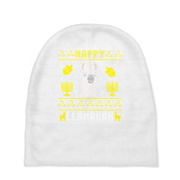 Happy Llamakah Jewish Llama Hanukkah Ugly Sweater Baby Beanies | Artistshot