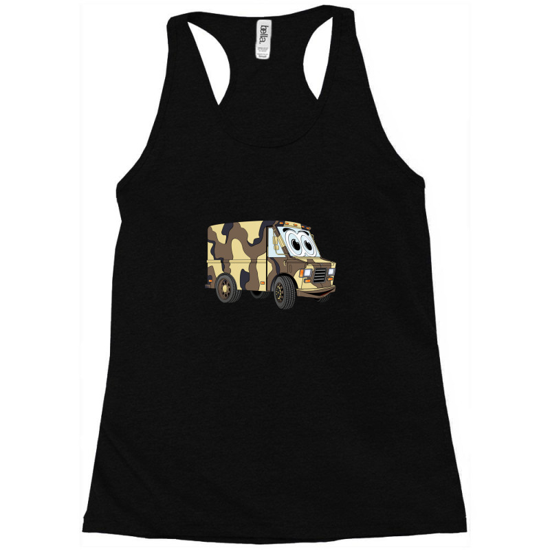 Military Sand Mini Van Cartoon Racerback Tank by saterseim | Artistshot