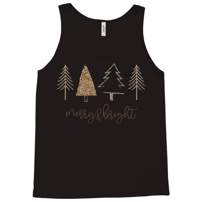 Merry Bright Christmas Tree Family Merry & Bright Christmas Tree Famil Tank Top by kerchingparticular | Artistshot