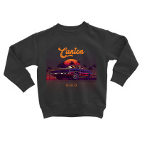 Canton Ohio Retro Vintage 80s 90s Muscle Cars Retrowave Aesthetic Toddler Sweatshirt | Artistshot