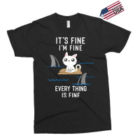 Womens It´s Fine I Am Fine Everything Is Fine Funny Cat V Neck T Shir Exclusive T-shirt | Artistshot