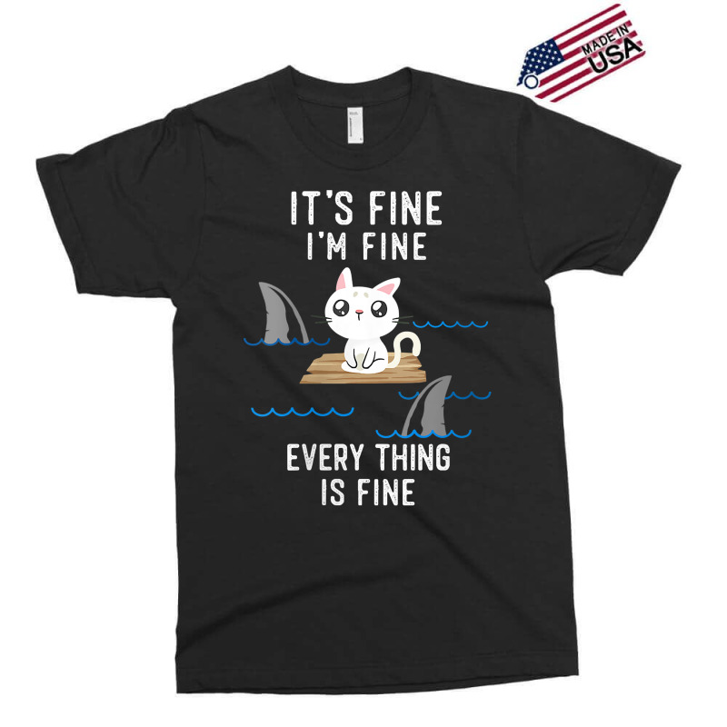 Womens It´s Fine I Am Fine Everything Is Fine Funny Cat V Neck T Shir Exclusive T-shirt | Artistshot