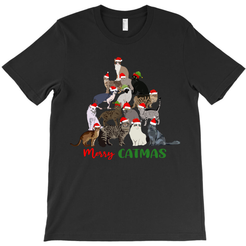 Merry Catmas Christmas Cat Tree Funny Merry Catmas Christmas Cat Tree T-Shirt by kerchingparticular | Artistshot