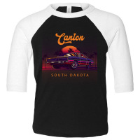 Canton South Dakota Retro Vintage 80s 90s Muscle Cars Retrowave Aesthe Toddler 3/4 Sleeve Tee | Artistshot