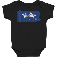 Reading Pennsylvania Pa Map T Shirt Baby Bodysuit | Artistshot