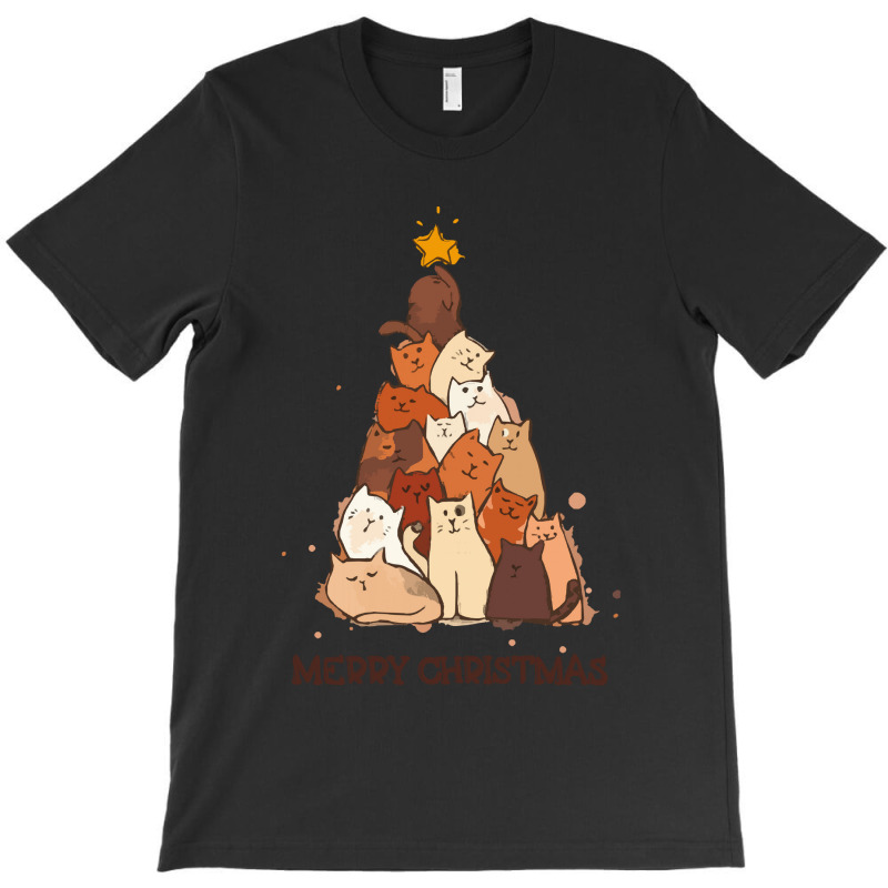 Merry Christmas Cute Christmas Cat Tree Merry Christmas Cute Christmas T-Shirt by kerchingparticular | Artistshot