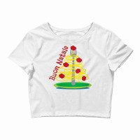 Womens Buon Natale Italian Merry Christmas Festive Italian Holidays V Crop Top | Artistshot