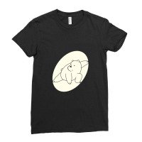 Cartoon Polar Bear Sketch Ladies Fitted T-shirt | Artistshot