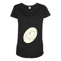 Cartoon Polar Bear Sketch Maternity Scoop Neck T-shirt | Artistshot