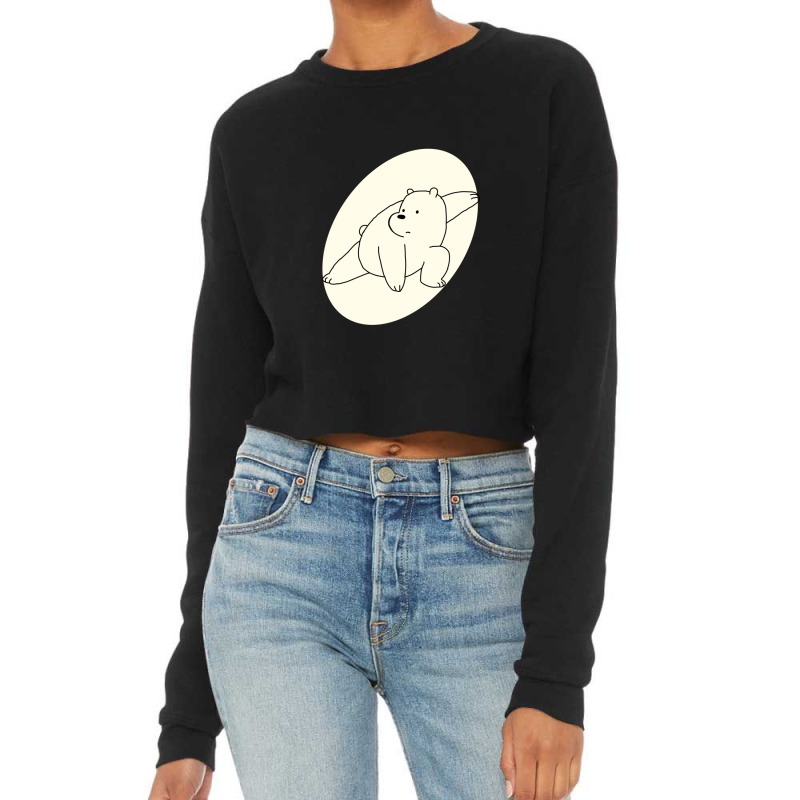 Cartoon Polar Bear Sketch Cropped Sweater by IrvetteDove | Artistshot