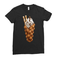 Eggette,bubble,waffle,vanilla,ice,cream,egg,bubble,waffle,vanilla,ice, Ladies Fitted T-shirt | Artistshot