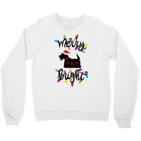 Scottish Terrier Dog Merry And Bright Christmas Lights Gift Sweatshirt Crewneck Sweatshirt | Artistshot