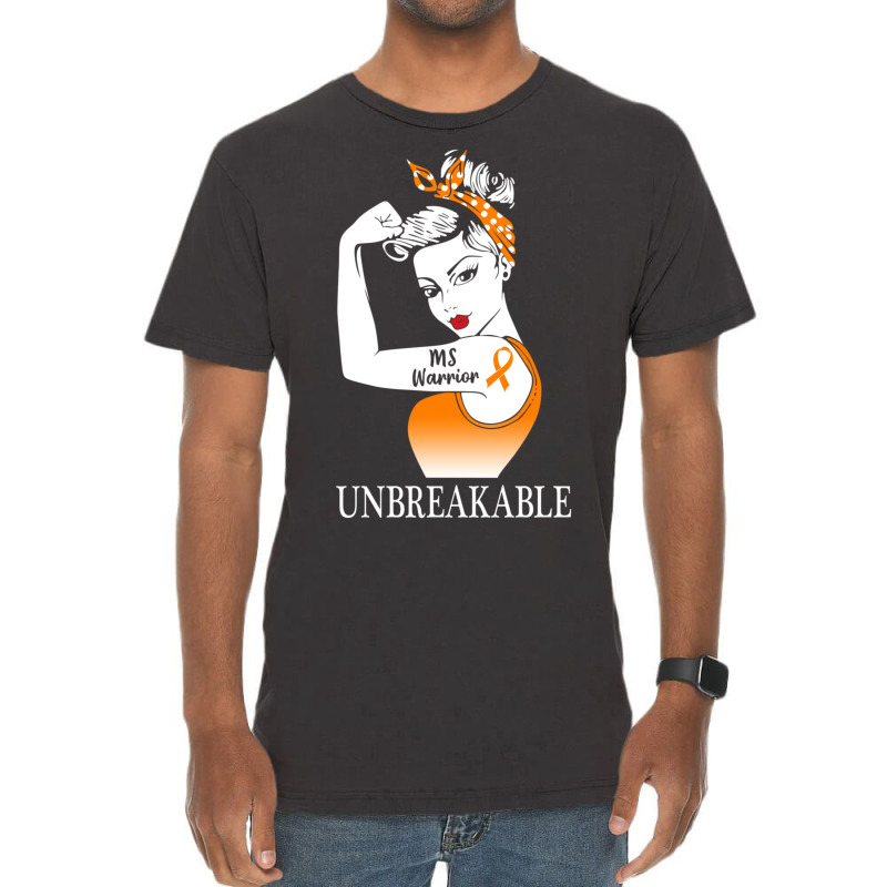 Multiple Sclerosis Warrior Unbreakable Ms Strong Women Vintage T-shirt | Artistshot