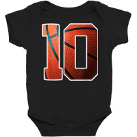 10th Birthday Party Basketball Print Number 10 Baby Bodysuit | Artistshot