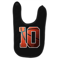 10th Birthday Party Basketball Print Number 10 Baby Bibs | Artistshot