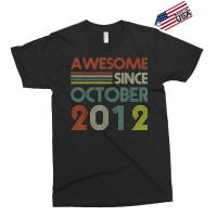 Awesome Since October 2012 Vintage Birthday Girls Boys T Shirt Exclusive T-shirt | Artistshot